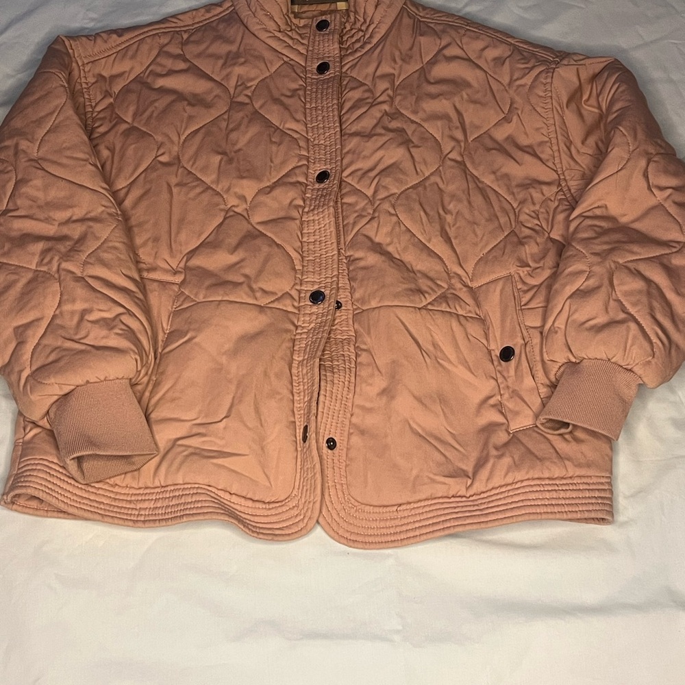 Women's Quilted Jacket - Peach